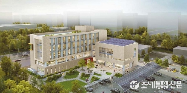 2017년 상반기 중에 김포시 장기동 1656번지에 들어설 김포세무서 숙원사업의 하나인 신축청사(조감도) 전경.