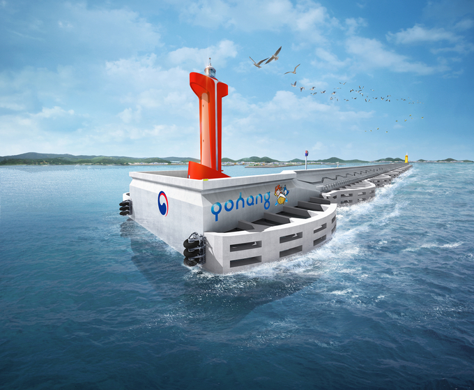 ‘포항신항 스웰 개선대책 시설공사’조감도.(사진=쌍용건설)