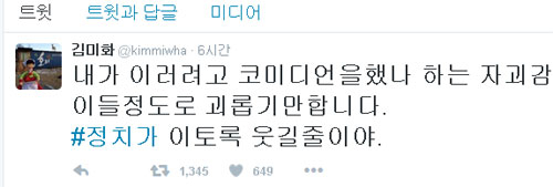 김미화 트위터 캡쳐