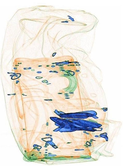 검색대 수화물 스캔화면 / 인천공항경찰대 제공