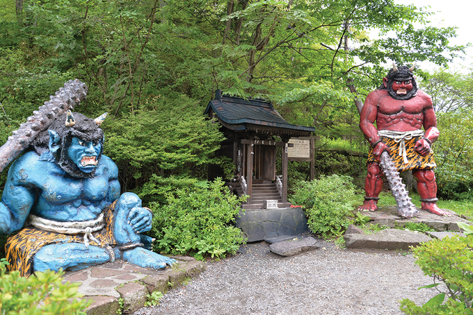 노보리베츠 도깨비마을 앞의 도깨비 상