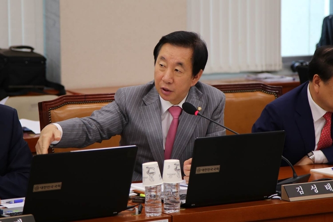 (국감서 질의 중인 자유한국당 김성태 의원=김성태 의원실 제공)