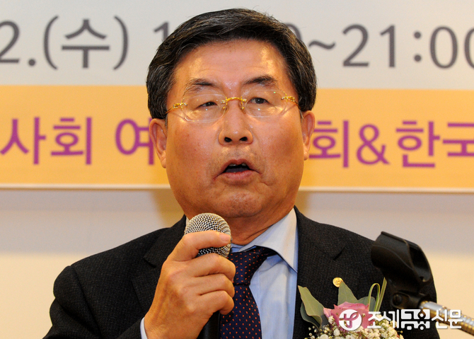 이창규 한국세무사회장이 축사하고 있다. (사진=김용진 기자)
