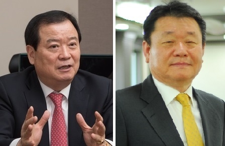 오정석 현 주류도매업중앙회장(왼쪽)과 이석홍 인천주류도매업협회장(오른쪽)