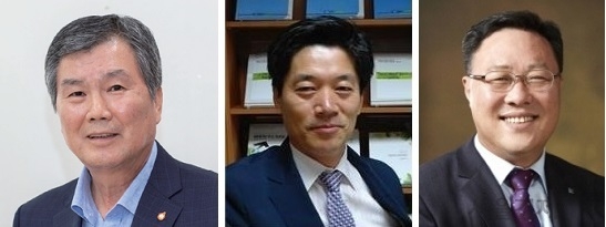 (사진 왼쪽 부터) 박백수 공정금융포럼 회장(전 우체국금융개발원장), 송두한 공정금융포럼 공동대표(전 NH금융연구소장), 시석중 공정금융포럼 공동대표(전 IBK자산운용 대표).