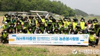 NH투자증권, 임직원 60명 파주 농가에서 일손돕기 봉사활동