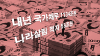 내년 국가채무 사상 처음 1100조원 돌파...나라살림 적자 58조원