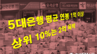[이슈체크] '국민 고통 담보 돈잔치'...5대 시중은행 직원 평균연봉 1억 넘는다