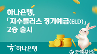 하나은행, 지수플러스 정기예금(ELD) 2종 출시...원금 보장