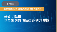 자본연, '금리 기조의 구조적 전환 가능성과 민간 부채' 컨퍼런스 개최