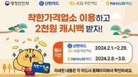 신한·국민·농협카드 착한가격업소 결제시 최대 1만원 환급