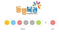 1108회 로또 1등 '7, 19, 26, 37, 39, 44'...2등 보너스번호 '27'