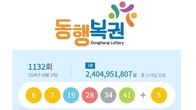 1132회 로또 1등 '6, 7, 19, 28, 34, 41'...2등 보너스번호 '5'