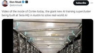 머스크, 테슬라 본사에 구축한 'AI 개발용' 슈퍼컴퓨터 공개