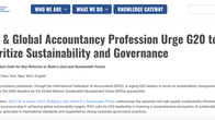 국제회계사연맹, G20에 지속가능성‧거버넌스 관련 조치 촉구