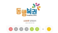 1156회 로또 1등 '30, 31, 34, 39, 41, 45'...2등 보너스번호 '7'
