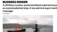 [속보] 비즈니스인사이더 “미 해군 핵잠수함, 아이슬란드에 첫 입항”
