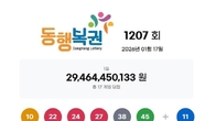 1207회 로또 1등 '10, 22, 24, 27, 38, 45'...2등 보너스번호 '11'