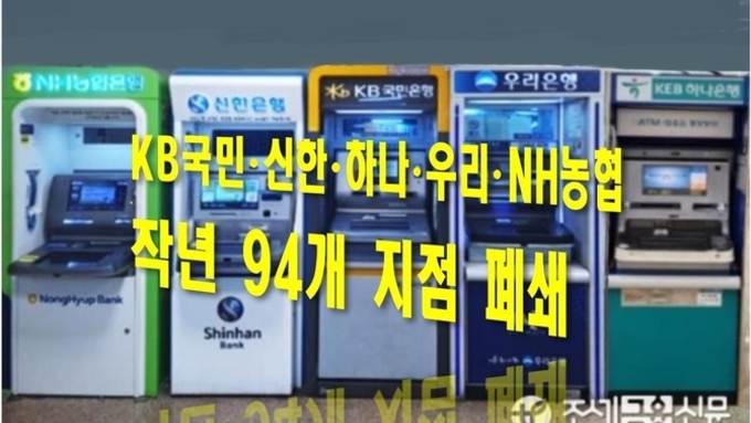 [이슈체크] 5대 은행, '최대 이익' 누리고도 지점은 없앤다...작년 94개 폐쇄