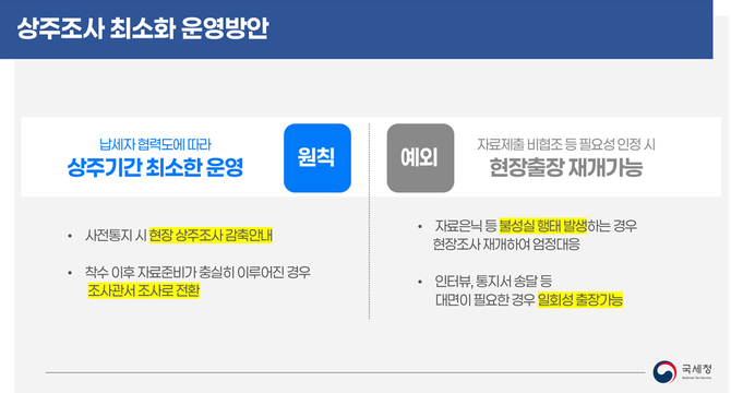 [관서장 회의] 기업 상주 세무조사 최소화…납세자보호담당관 참관조사 확대